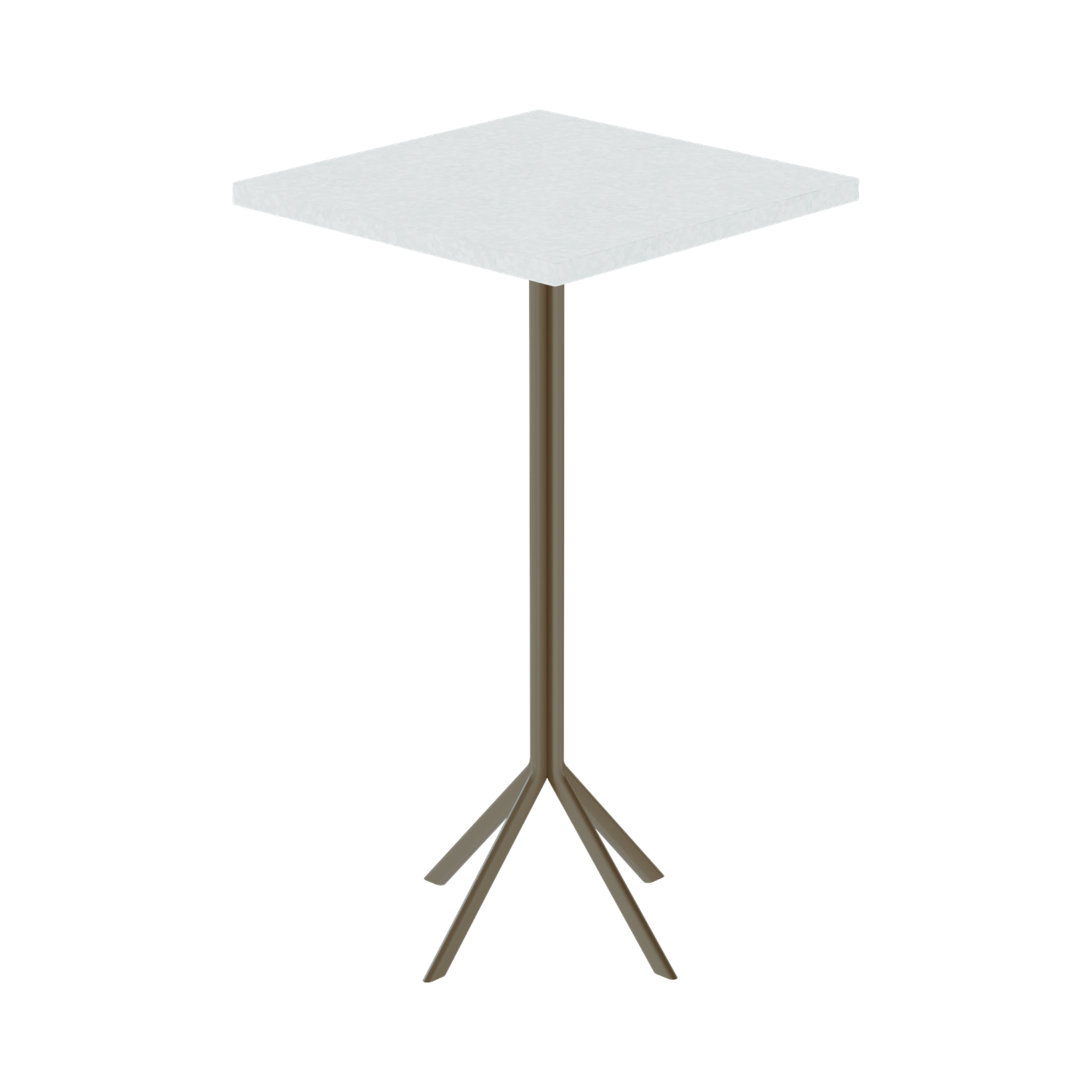 Quadro Bar Table – 60cm Square – Taupe / White Chalk Dapple