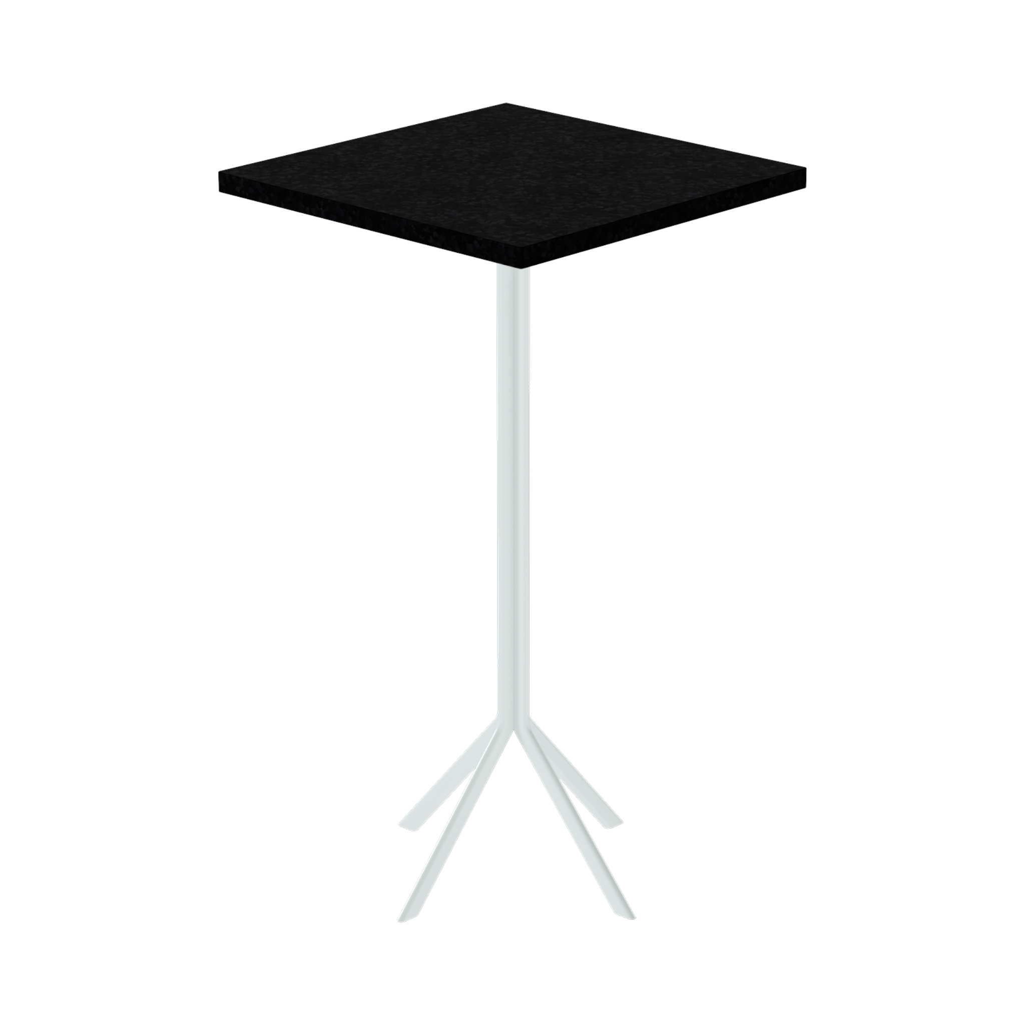 Quadro Bar Table – 60cm Square – White / Black Onyx Dapple