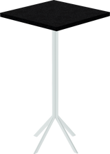 Quadro Bar Table – 60cm Square – White / Black Onyx Dapple