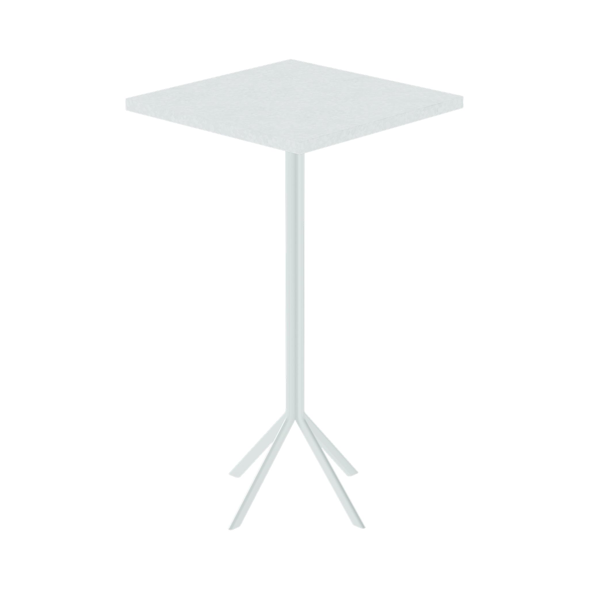 Quadro Bar Table – 60cm Square – White / White Chalk Dapple