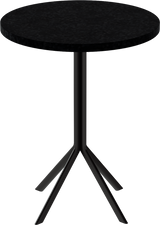 Quadro Cafe Table – 60cm Round – Black / Black Onyx Dapple