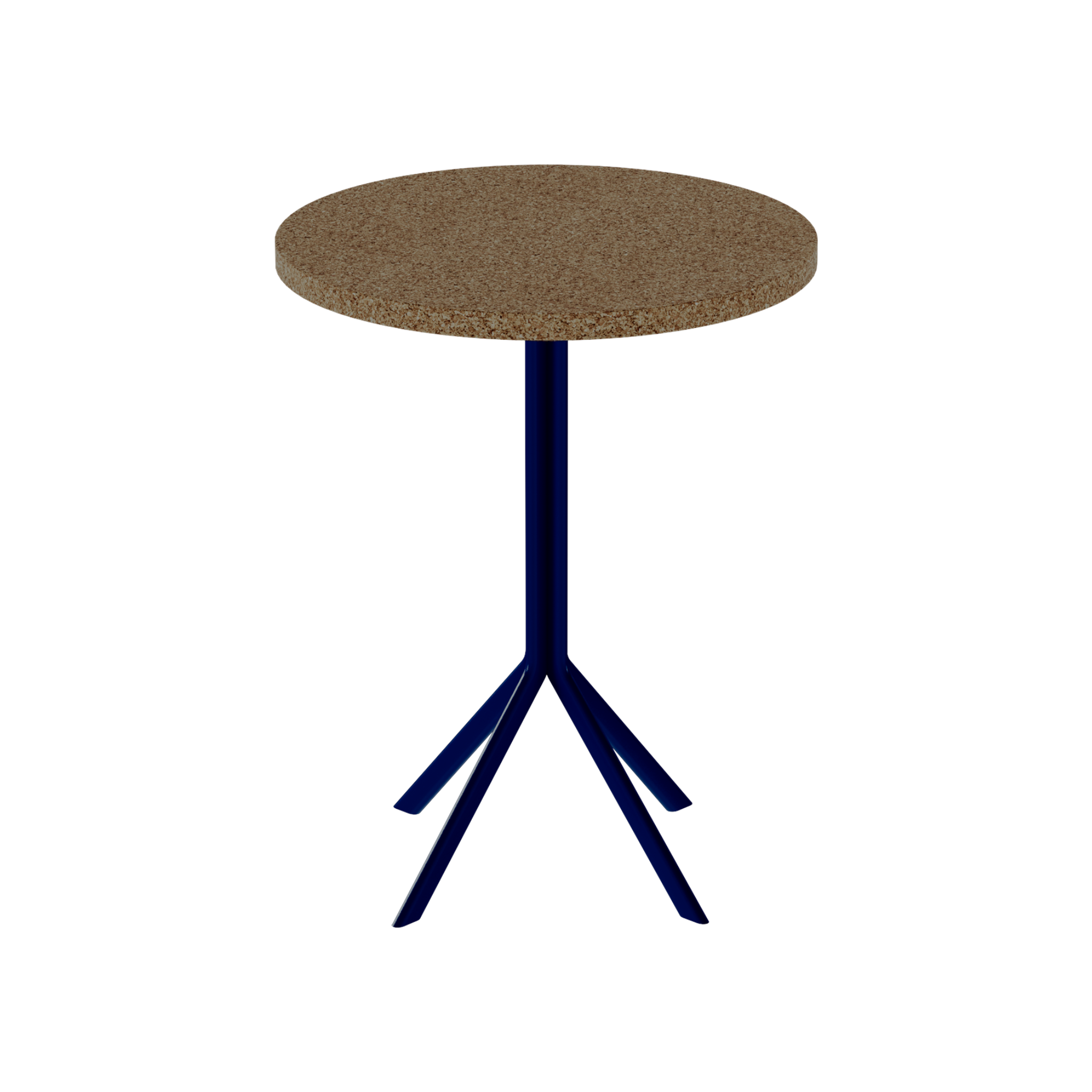 Quadro Cafe Table – 60cm Round – Navy / Grano Natural
