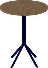 Quadro Cafe Table – 60cm Round – Navy / Grano Natural
