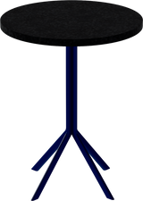 Quadro Cafe Table – 60cm Round – Navy / Black Onyx Dapple