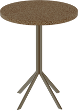 Quadro Cafe Table – 60cm Round – Taupe / Grano Natural