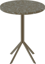 Quadro Cafe Table – 60cm Round – Taupe / Taupe Dapple
