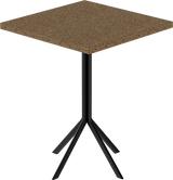 Quadro Cafe Table – 60cm Square – Black / Grano Natural
