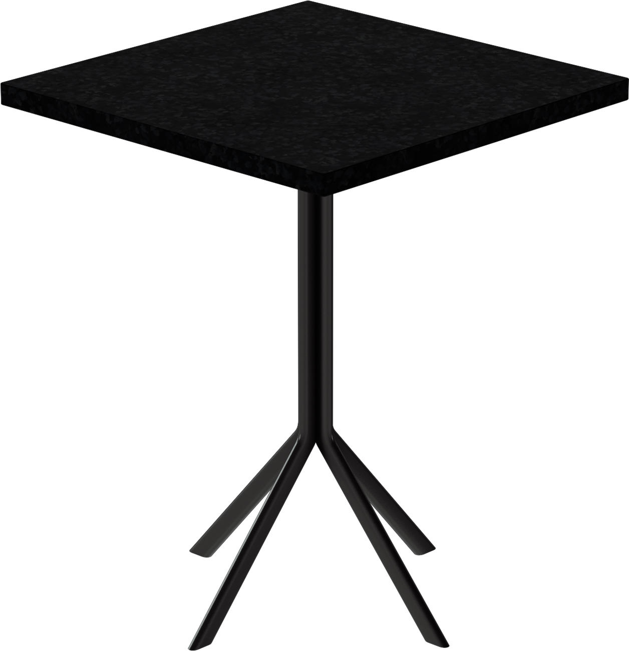 Quadro Cafe Table – 60cm Square – Black / Black Onyx Dapple