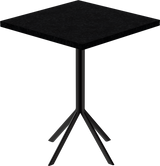 Quadro Cafe Table – 60cm Square – Black / Black Onyx Dapple
