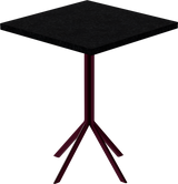 Quadro Cafe Table – 60cm Square – Burgundy / Black Onyx Dapple