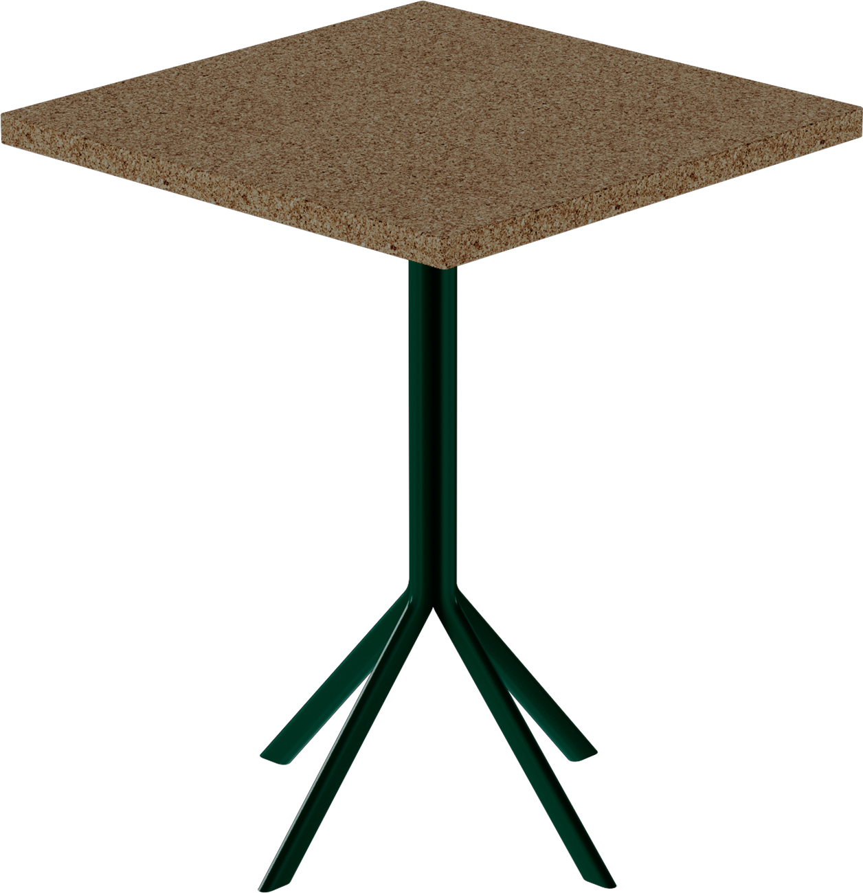 Quadro Cafe Table – 60cm Square – Green / Grano Natural