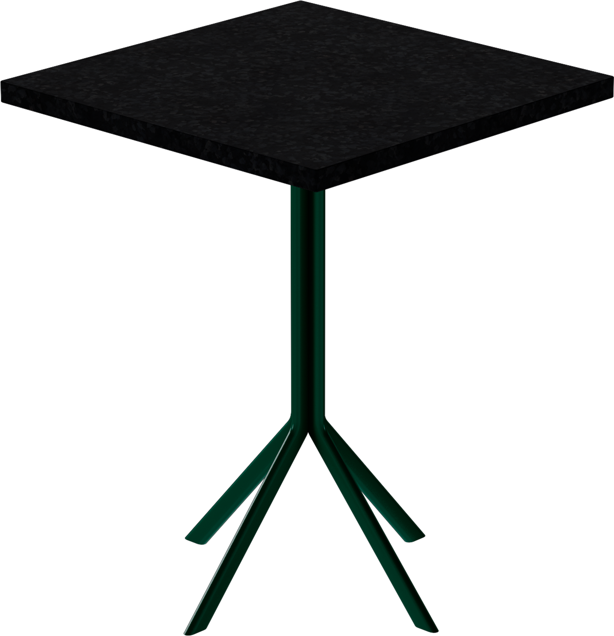Quadro Cafe Table – 60cm Square – Green / Black Onyx Dapple