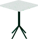 Quadro Cafe Table – 60cm Square – Green / Green Dapple