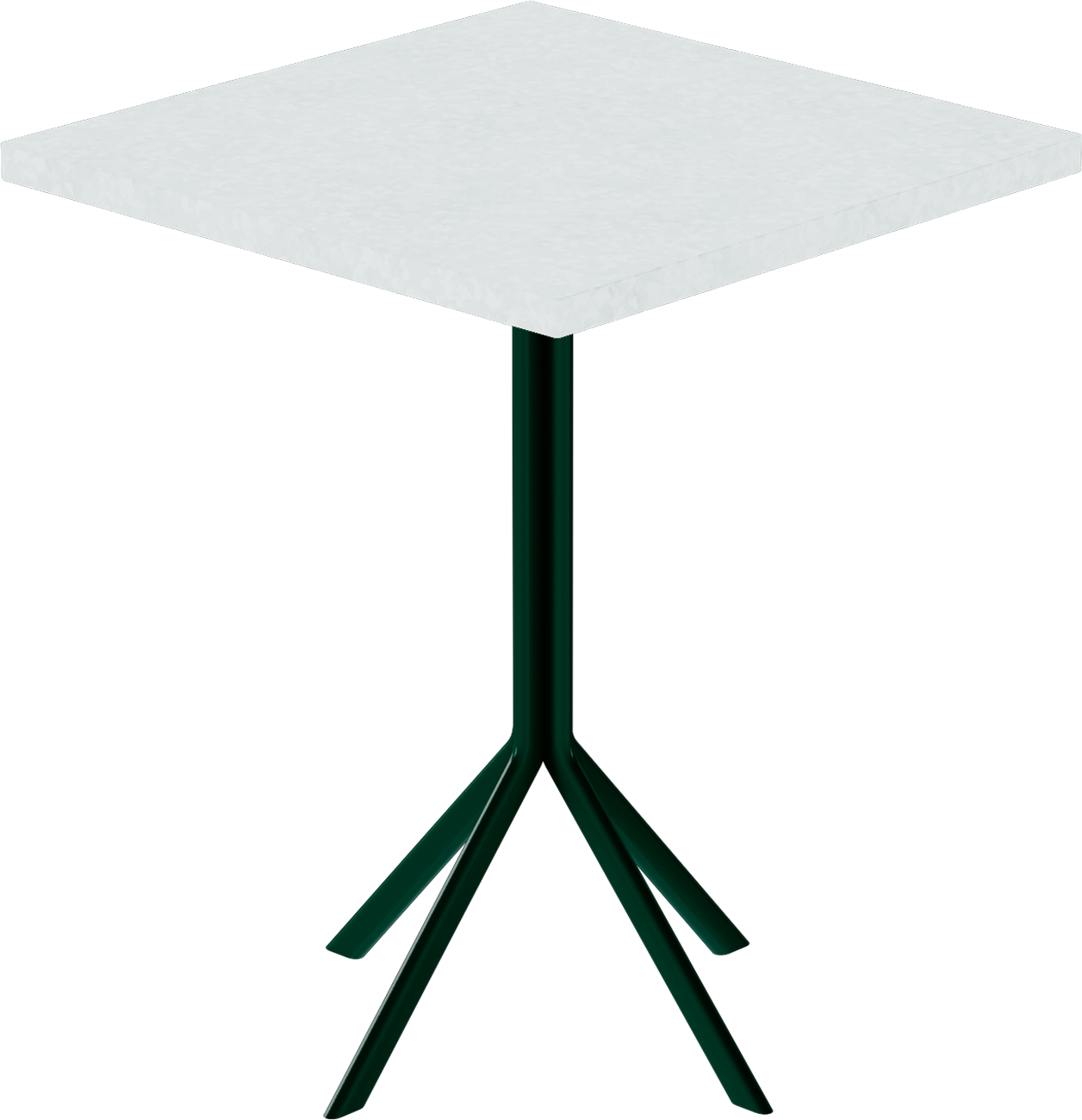 Quadro Cafe Table – 60cm Square – Green / White Chalk Dapple