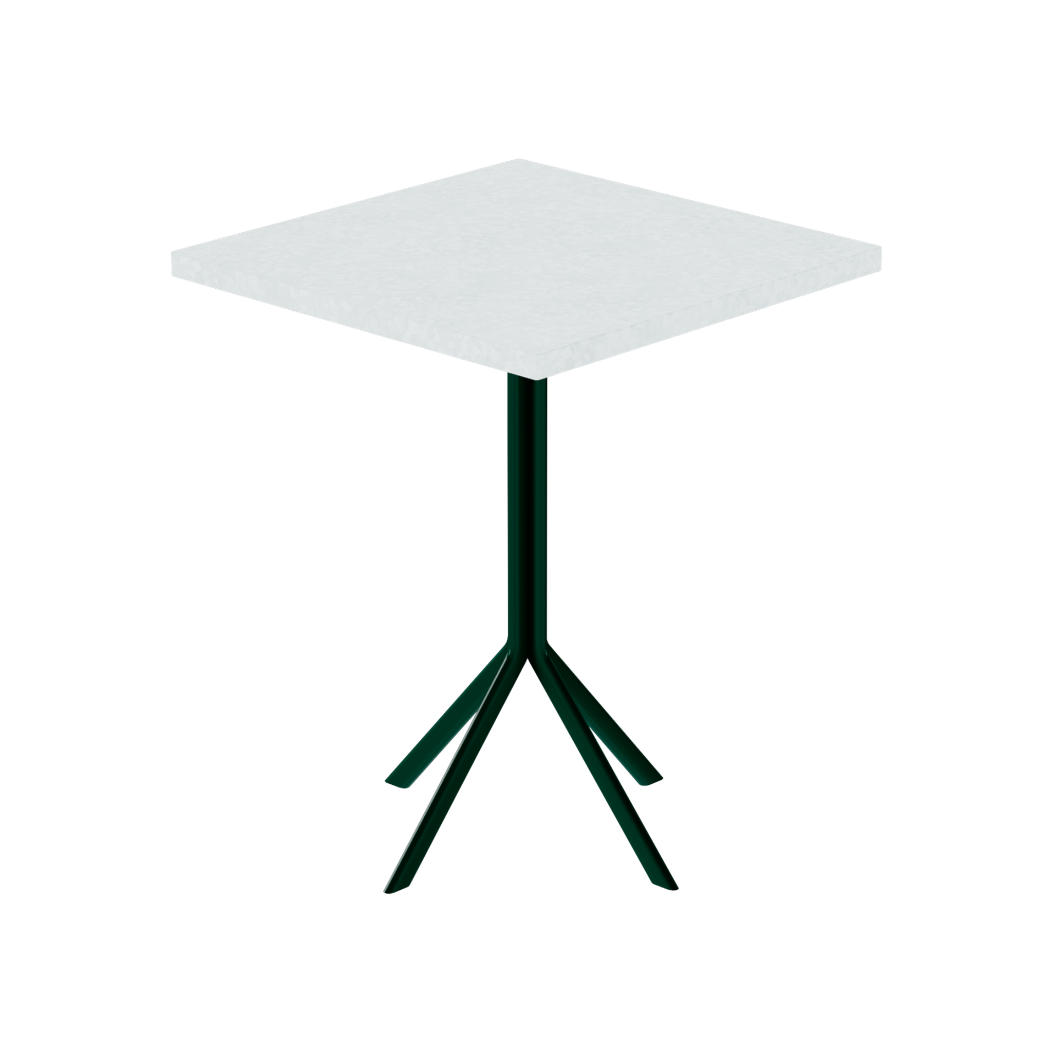 Quadro Cafe Table – 60cm Square – Green / White Chalk Dapple