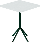 Quadro Cafe Table – 60cm Square – Green / White Chalk Dapple