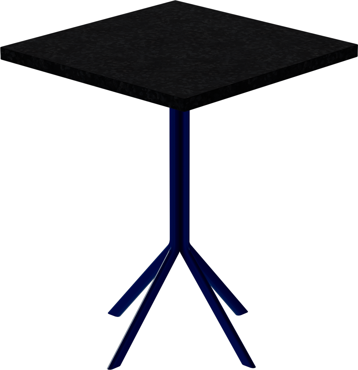 Quadro Cafe Table – 60cm Square – Navy / Black Onyx Dapple
