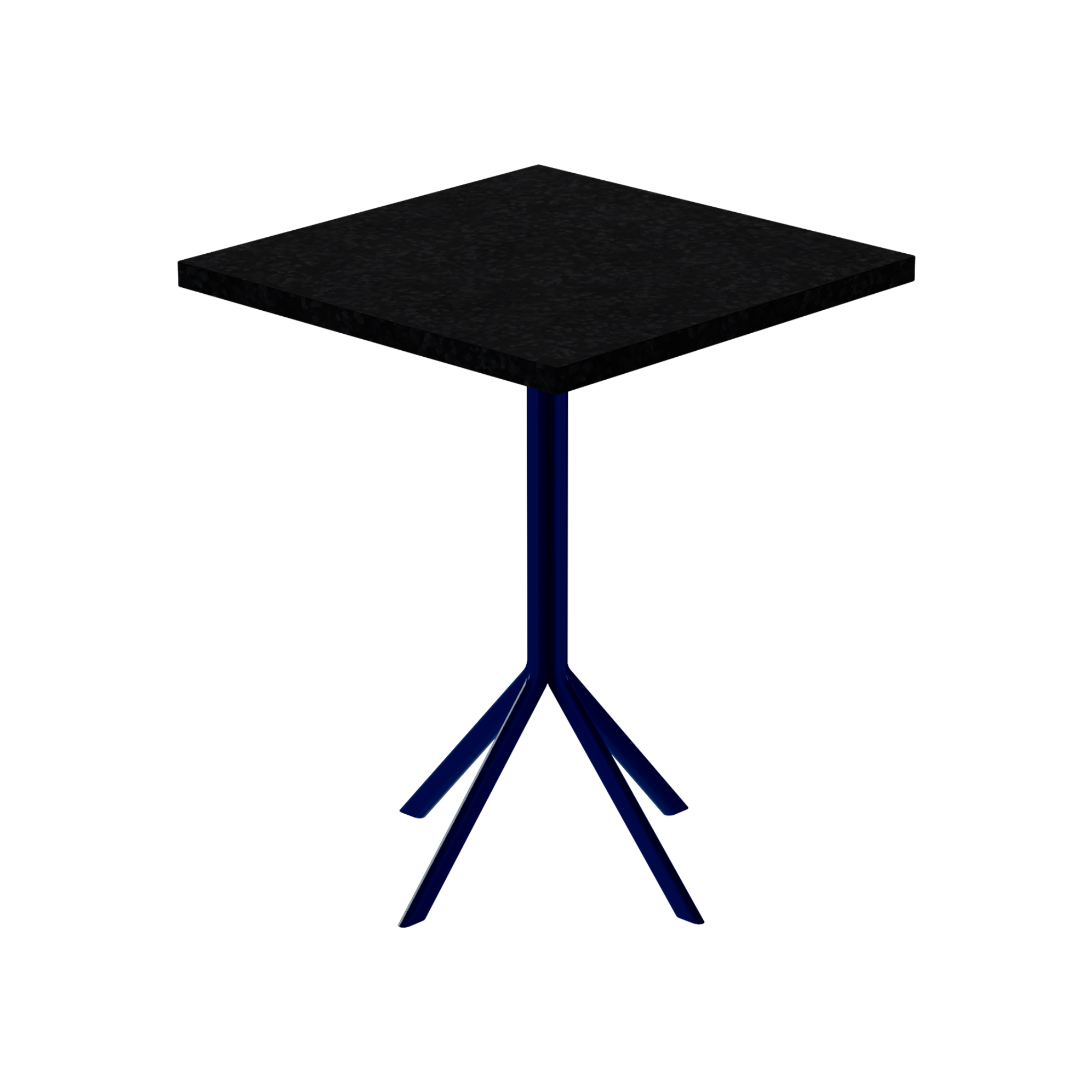 Quadro Cafe Table – 60cm Square – Navy / Black Onyx Dapple