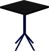 Quadro Cafe Table – 60cm Square – Navy / Black Onyx Dapple
