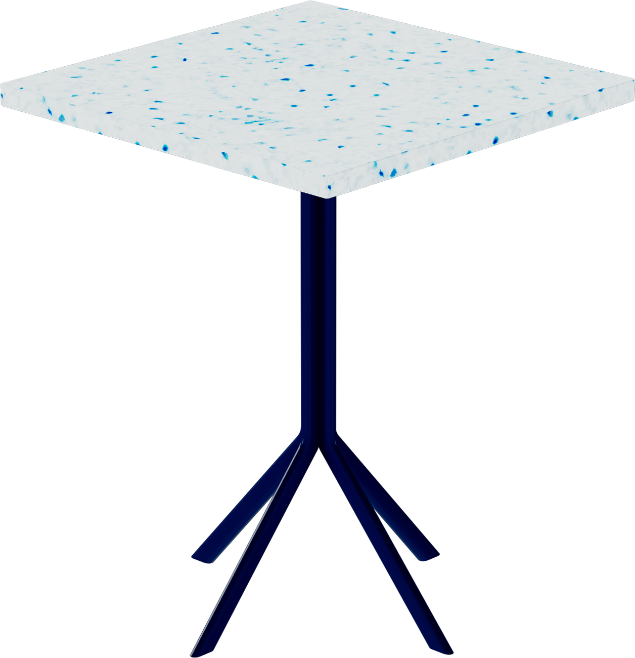 Quadro Cafe Table – 60cm Square – Navy / Blue Dapple
