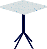 Quadro Cafe Table – 60cm Square – Navy / Blue Dapple