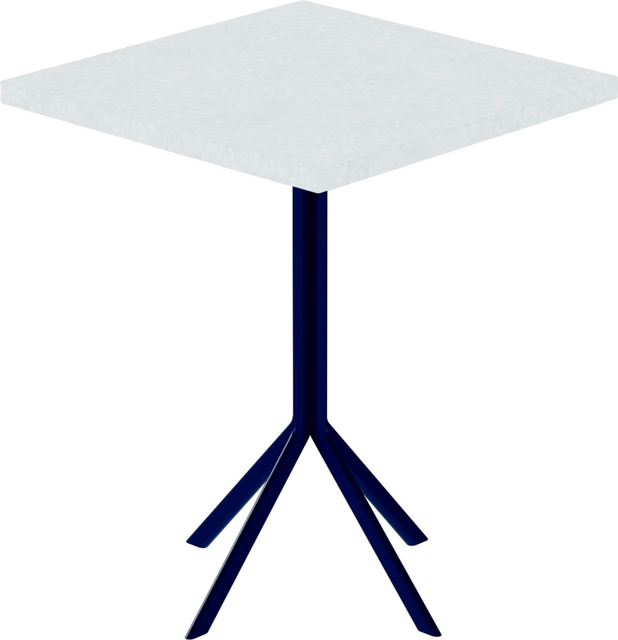 Quadro Cafe Table – 60cm Square – Navy / White Chalk Dapple