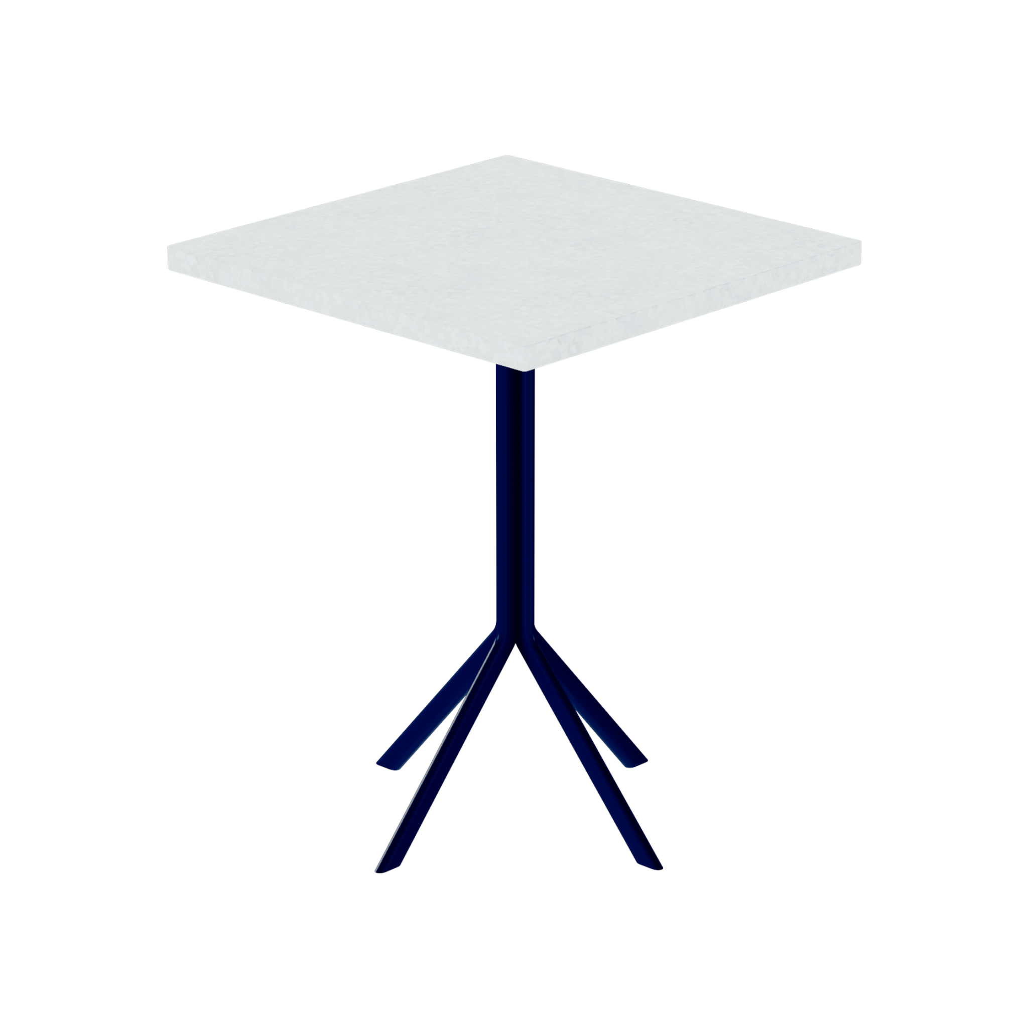 Quadro Cafe Table – 60cm Square – Navy / White Chalk Dapple