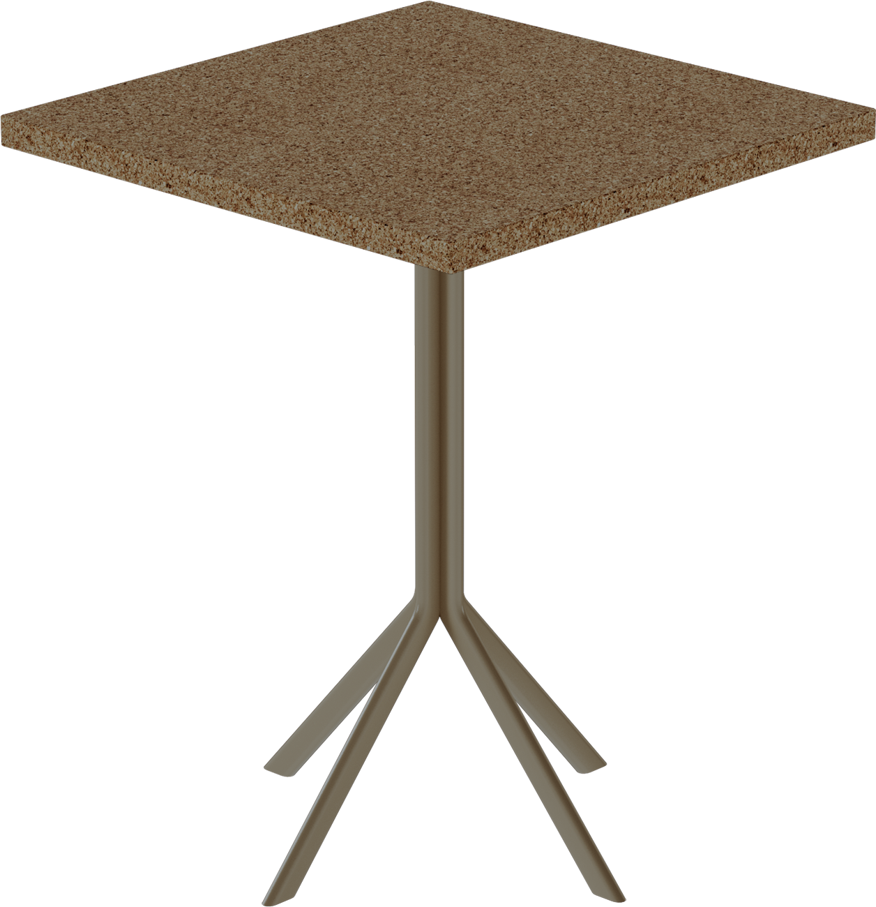 Quadro Cafe Table – 60cm Square – Taupe / Grano Natural