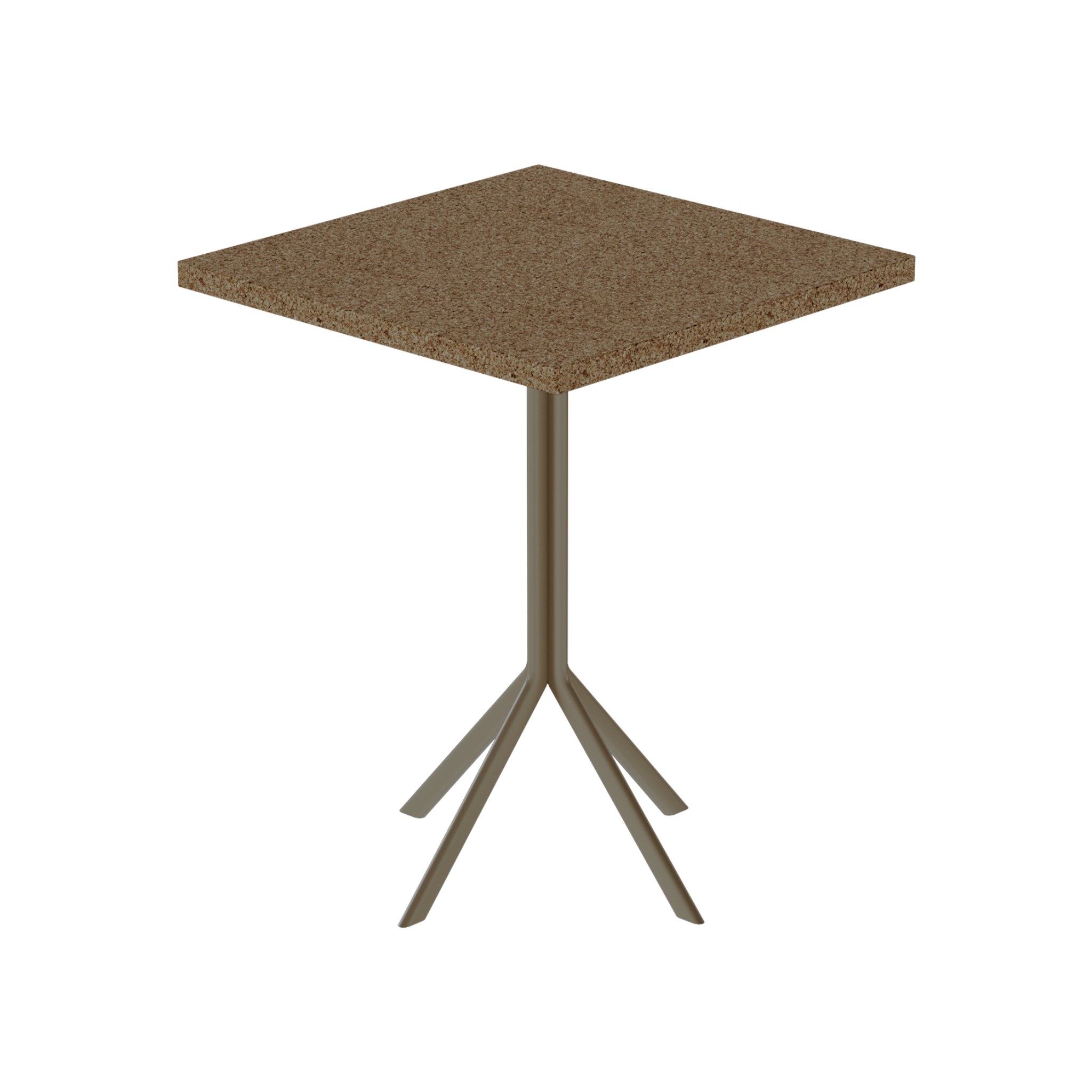 Quadro Cafe Table – 60cm Square – Taupe / Grano Natural