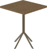 Quadro Cafe Table – 60cm Square – Taupe / Grano Natural