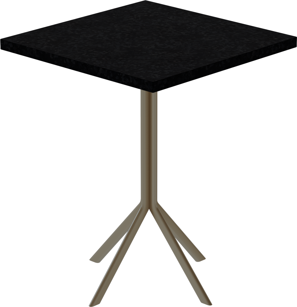 Quadro Cafe Table – 60cm Square – Taupe / Black Onyx Dapple