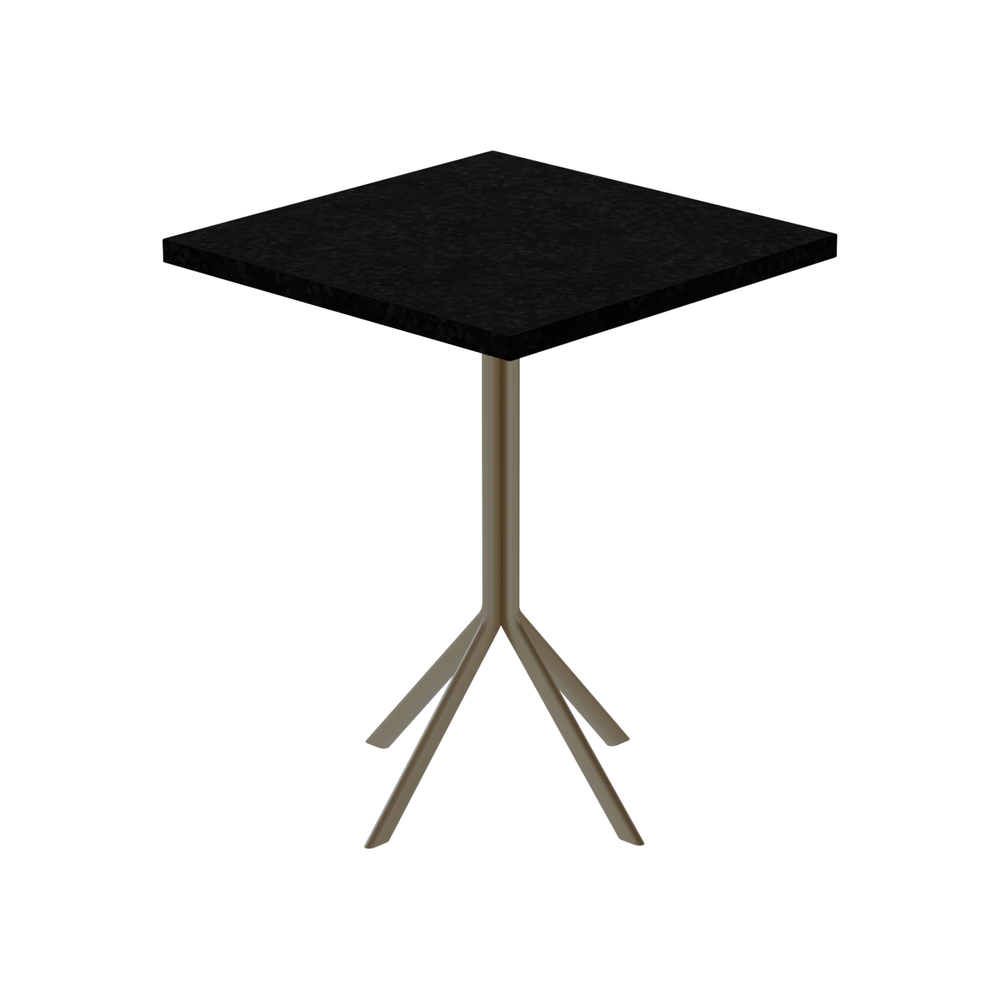 Quadro Cafe Table – 60cm Square – Taupe / Black Onyx Dapple