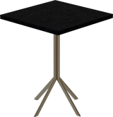 Quadro Cafe Table – 60cm Square – Taupe / Black Onyx Dapple