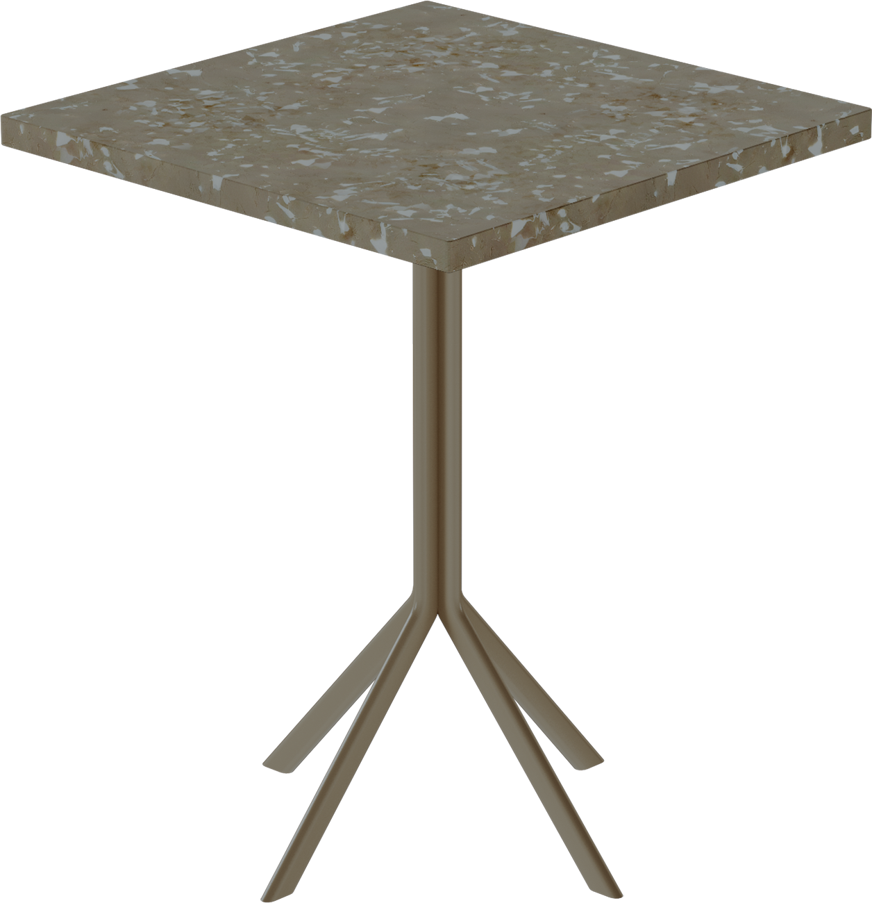Quadro Cafe Table – 60cm Square – Taupe / Taupe Dapple
