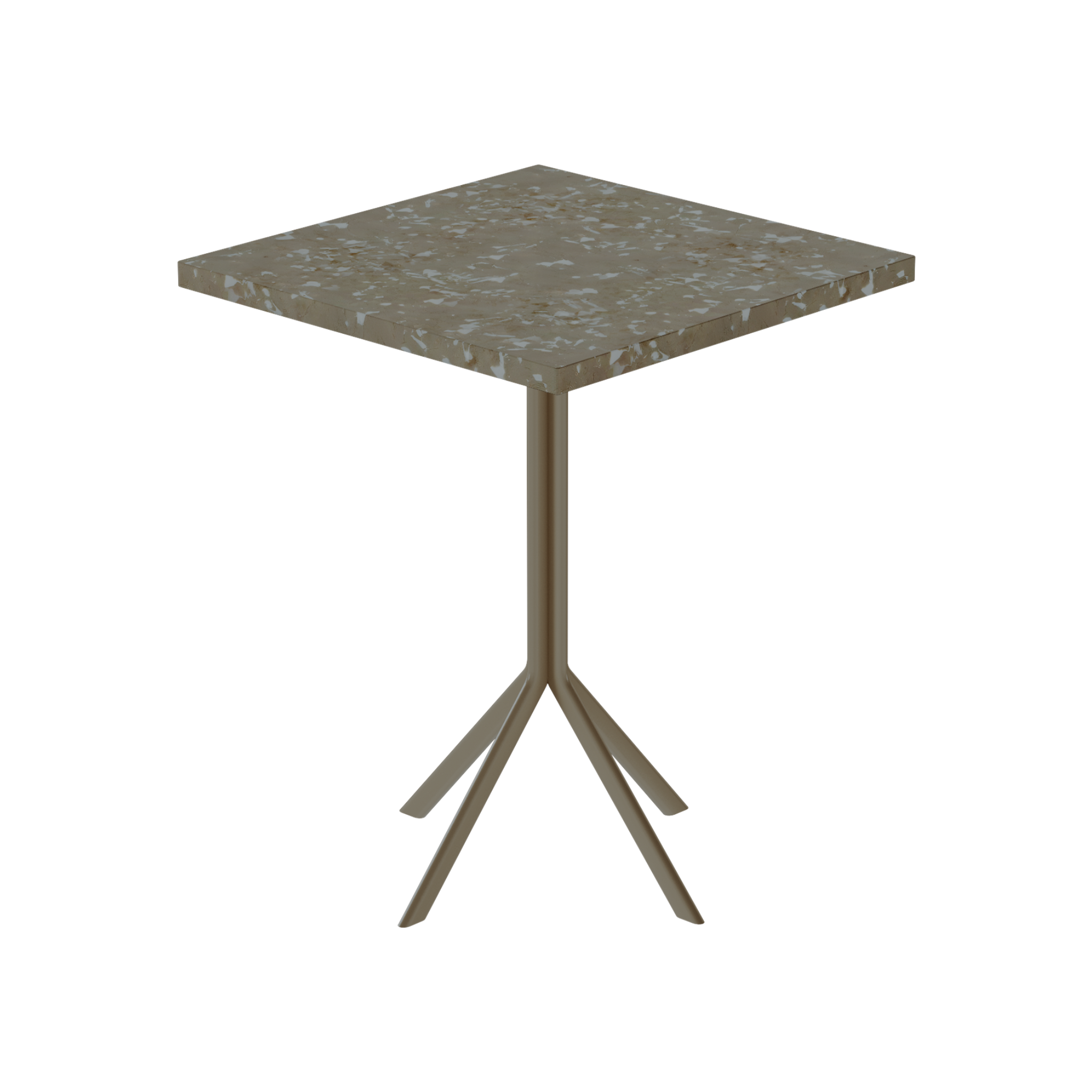Quadro Cafe Table – 60cm Square – Taupe / Taupe Dapple