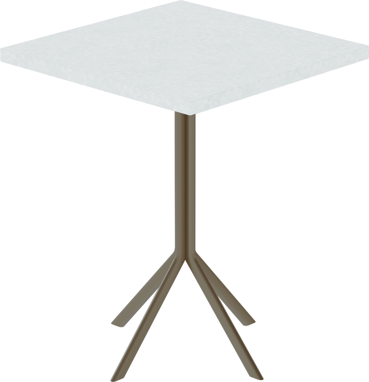 Quadro Cafe Table – 60cm Square – Taupe / White Chalk Dapple