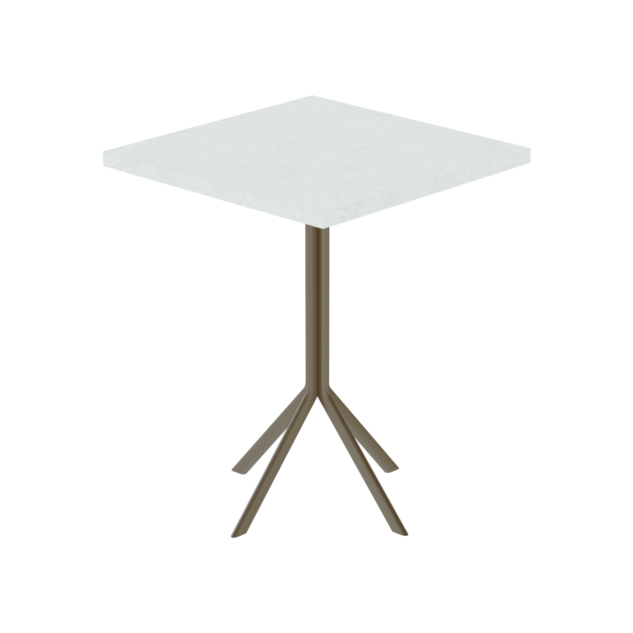Quadro Cafe Table – 60cm Square – Taupe / White Chalk Dapple
