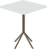 Quadro Cafe Table – 60cm Square – Taupe / White Chalk Dapple