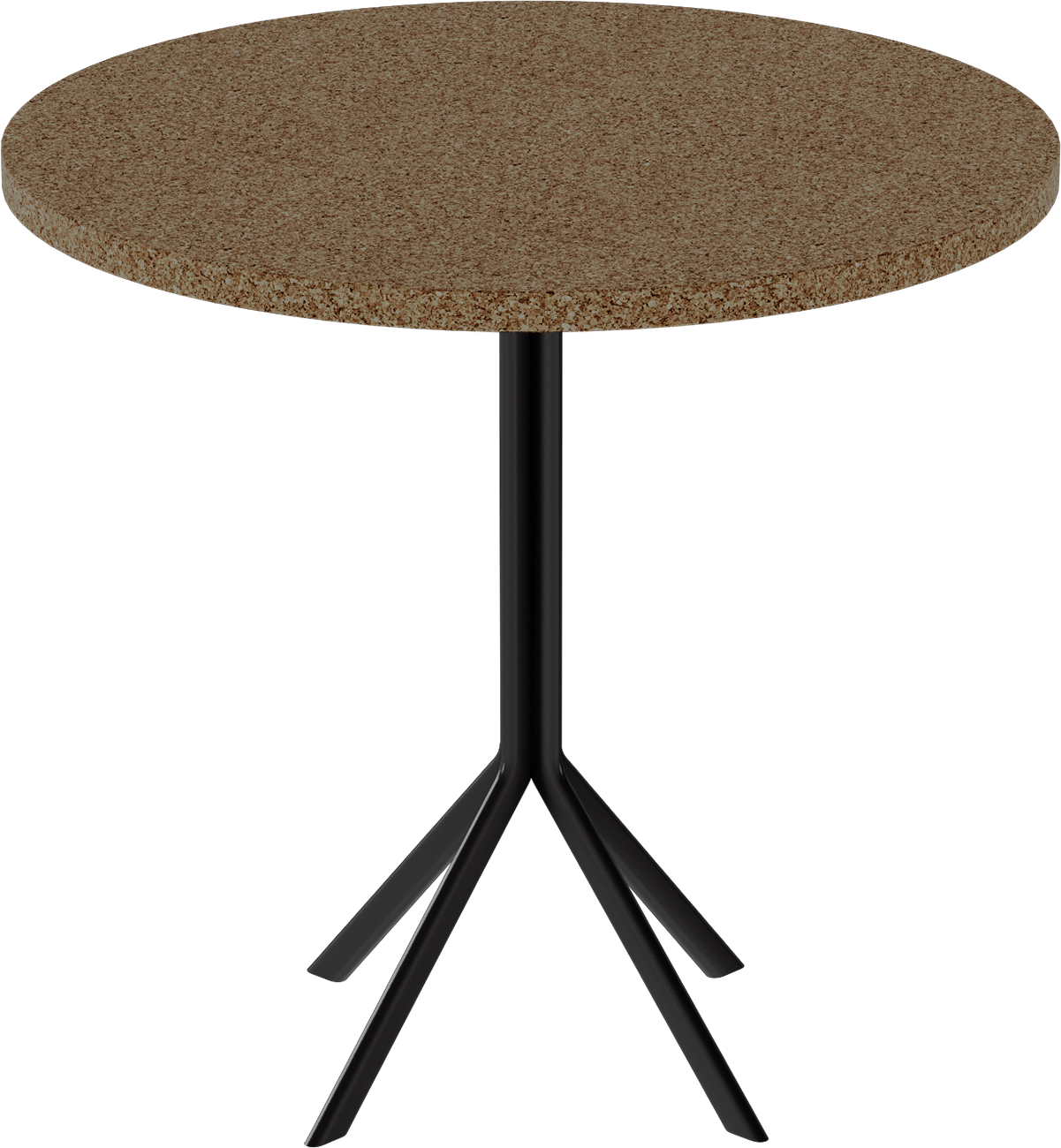 Quadro Cafe Table – 80cm Round – Black / Grano Natural