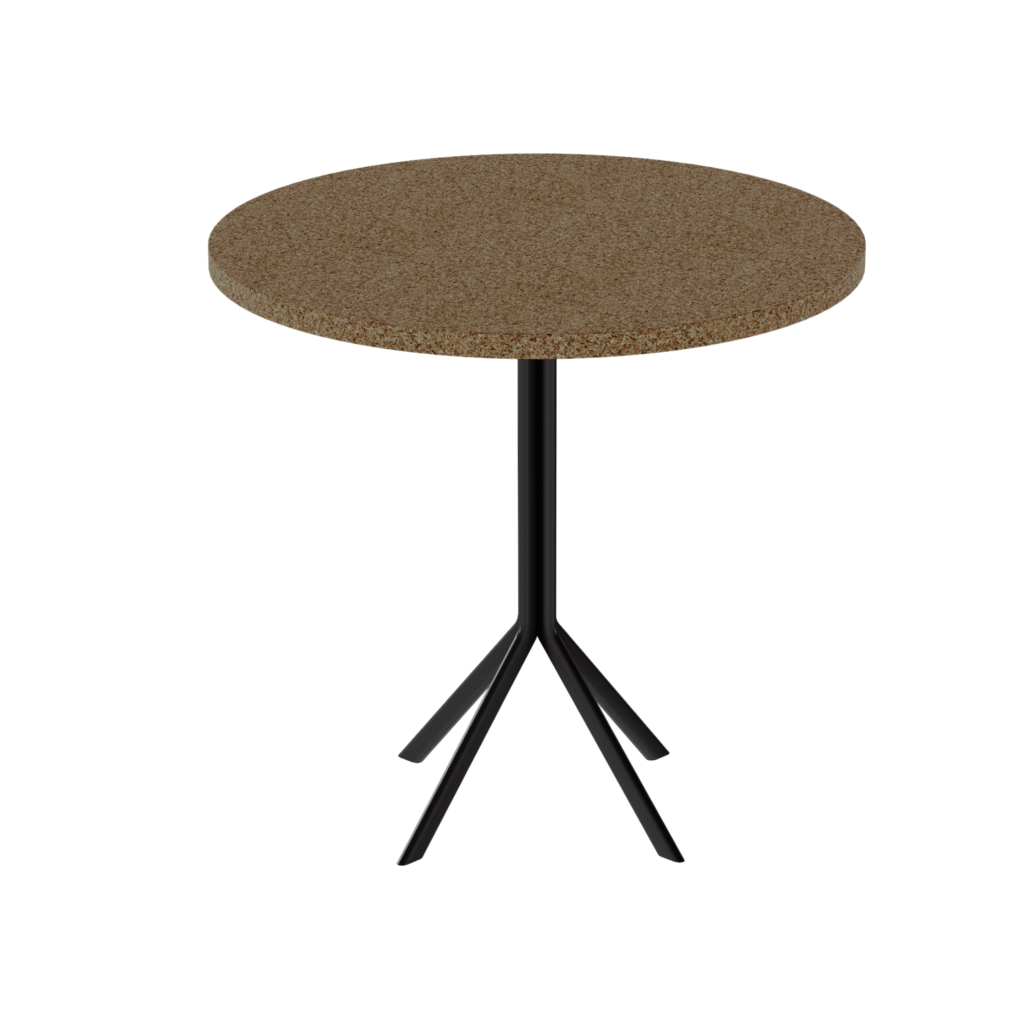 Quadro Cafe Table – 80cm Round – Black / Grano Natural