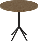 Quadro Cafe Table – 80cm Round – Black / Grano Natural
