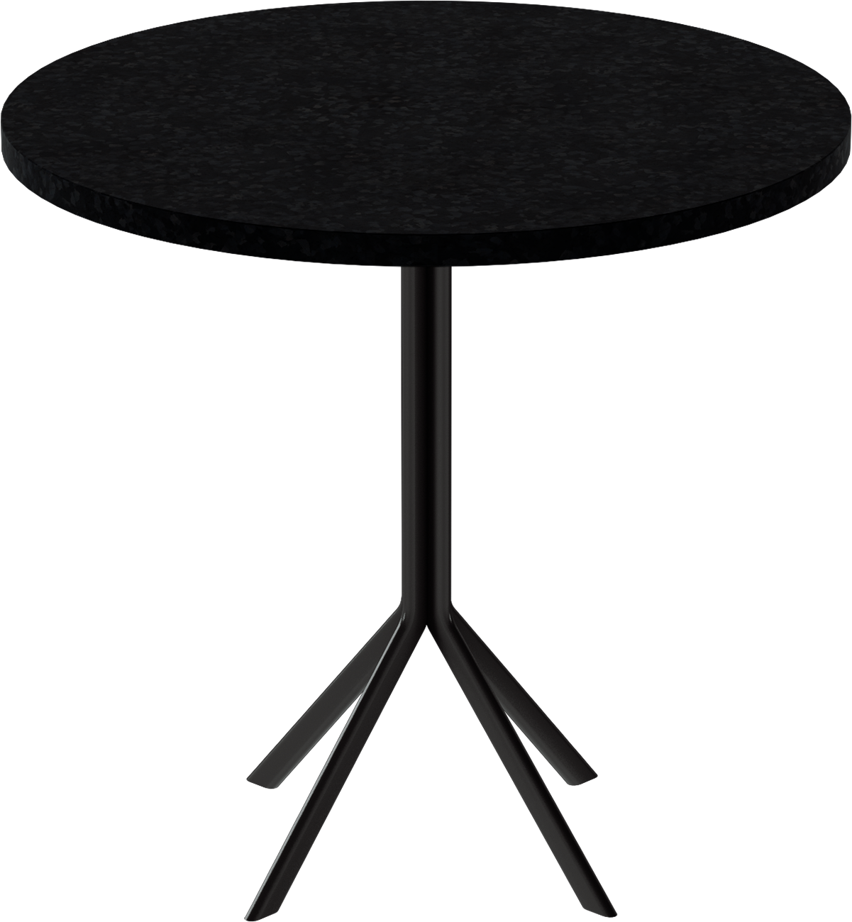 Quadro Cafe Table – 80cm Round – Black / Black Onyx Dapple