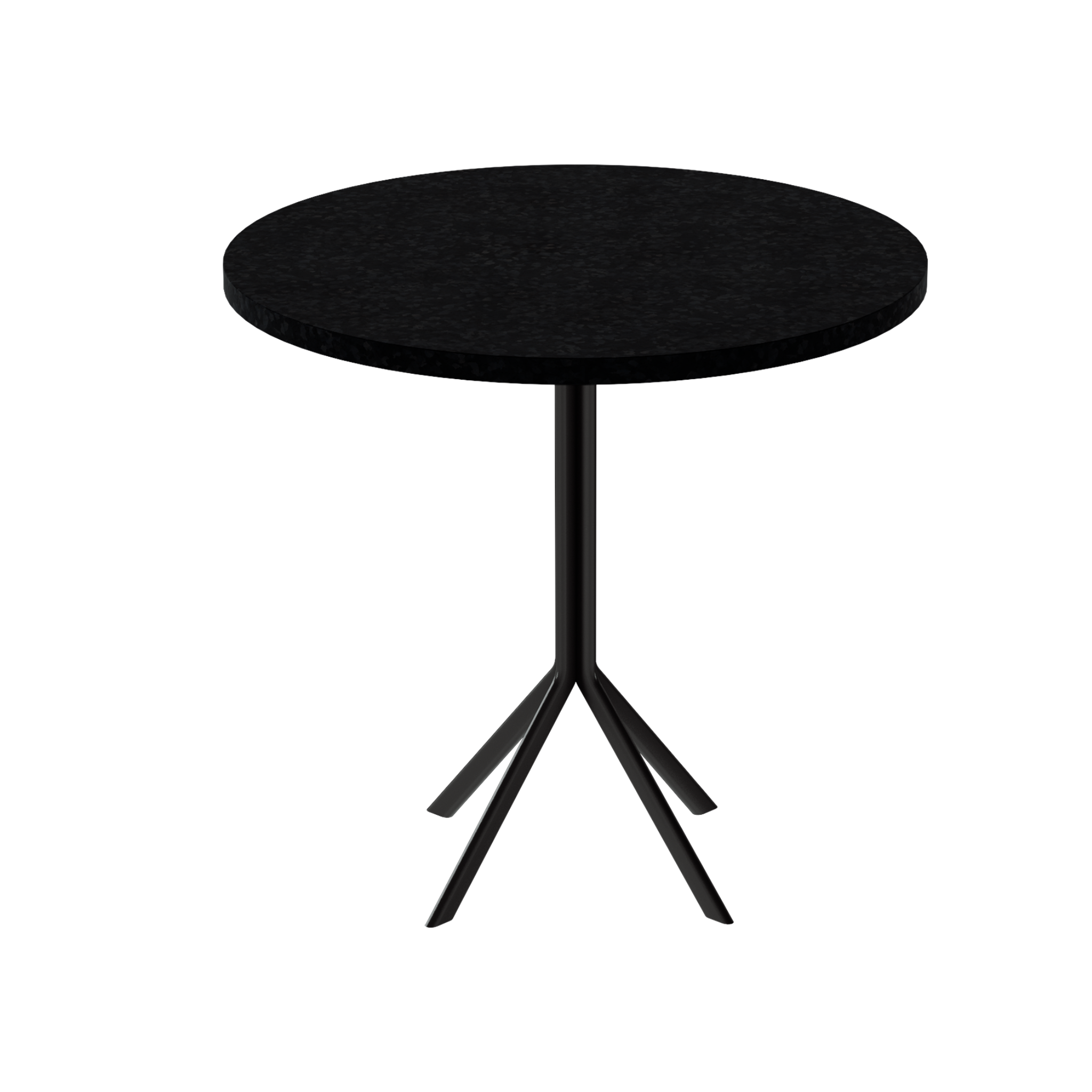 Quadro Cafe Table – 80cm Round – Black / Black Onyx Dapple