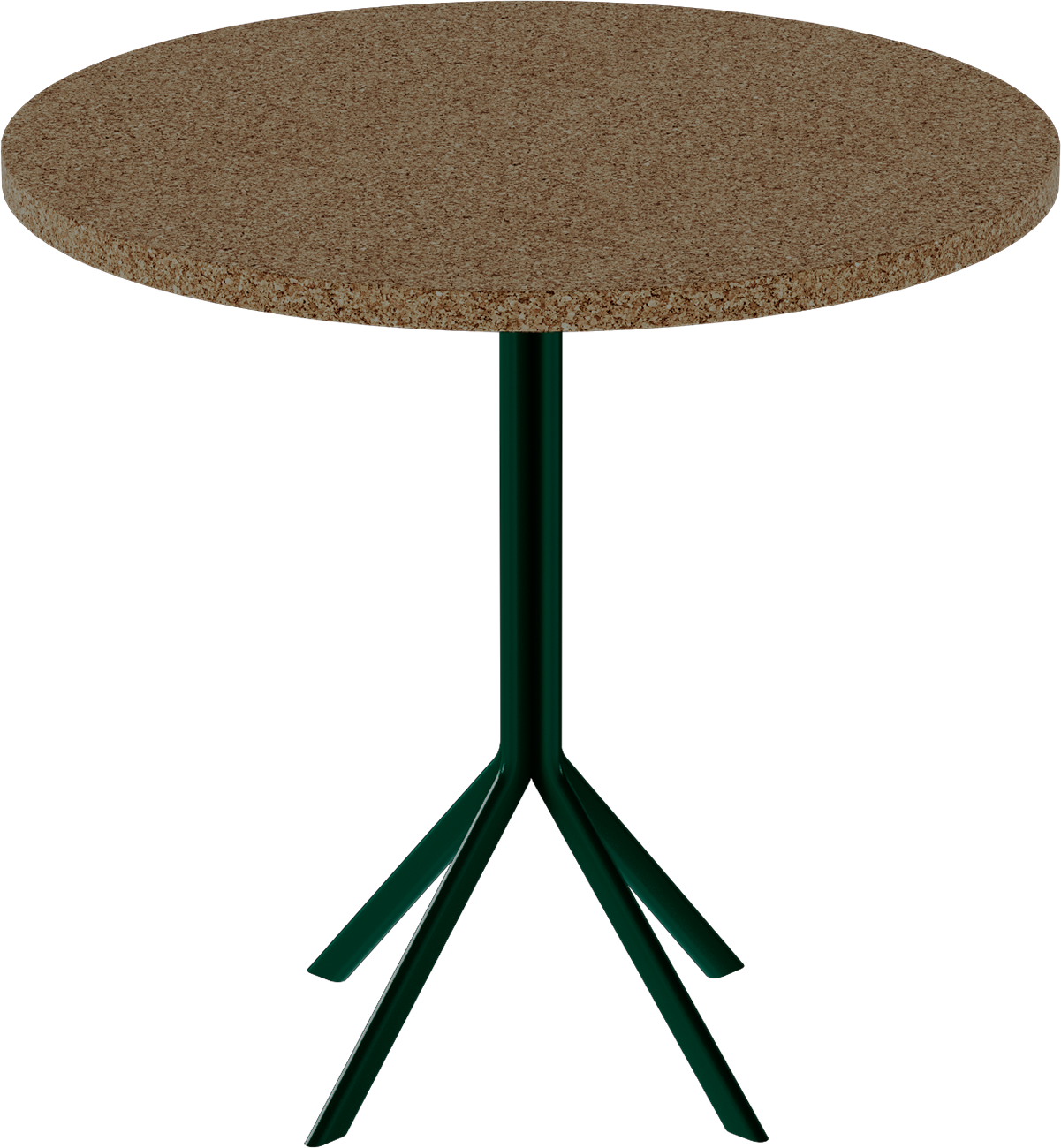 Quadro Cafe Table – 80cm Round – Green / Grano Natural