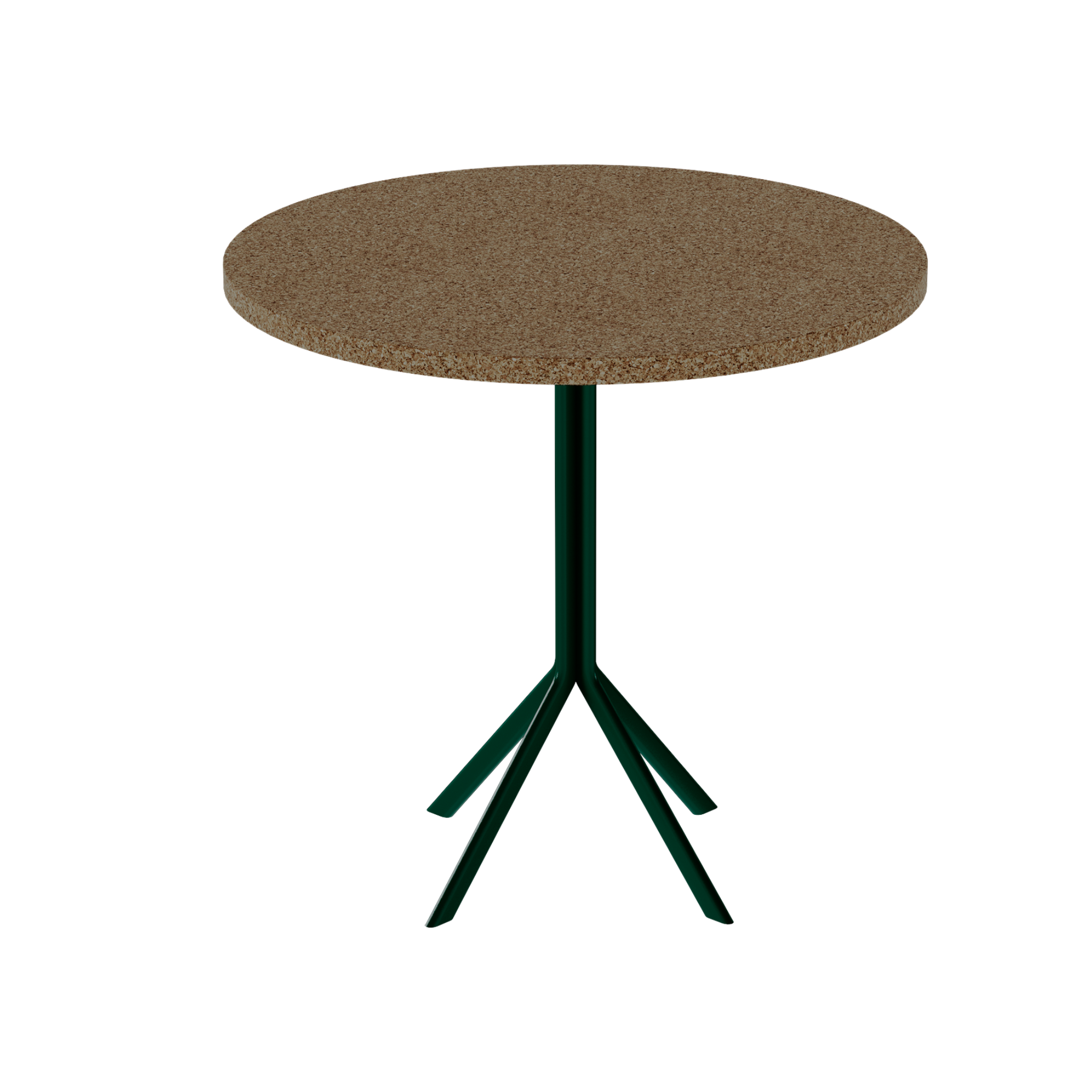 Quadro Cafe Table – 80cm Round – Green / Grano Natural