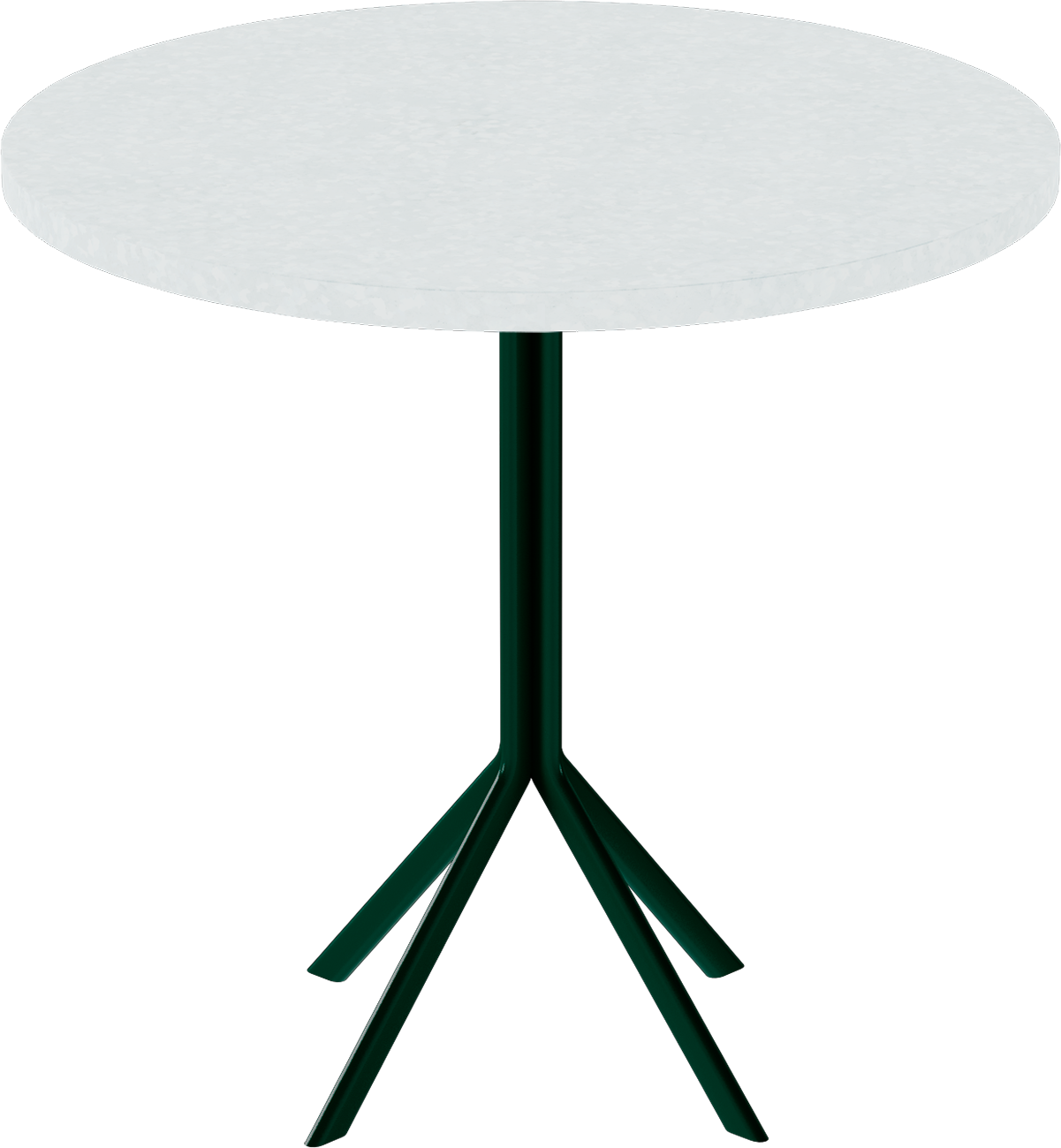 Quadro Cafe Table – 80cm Round – Green / White Chalk Dapple