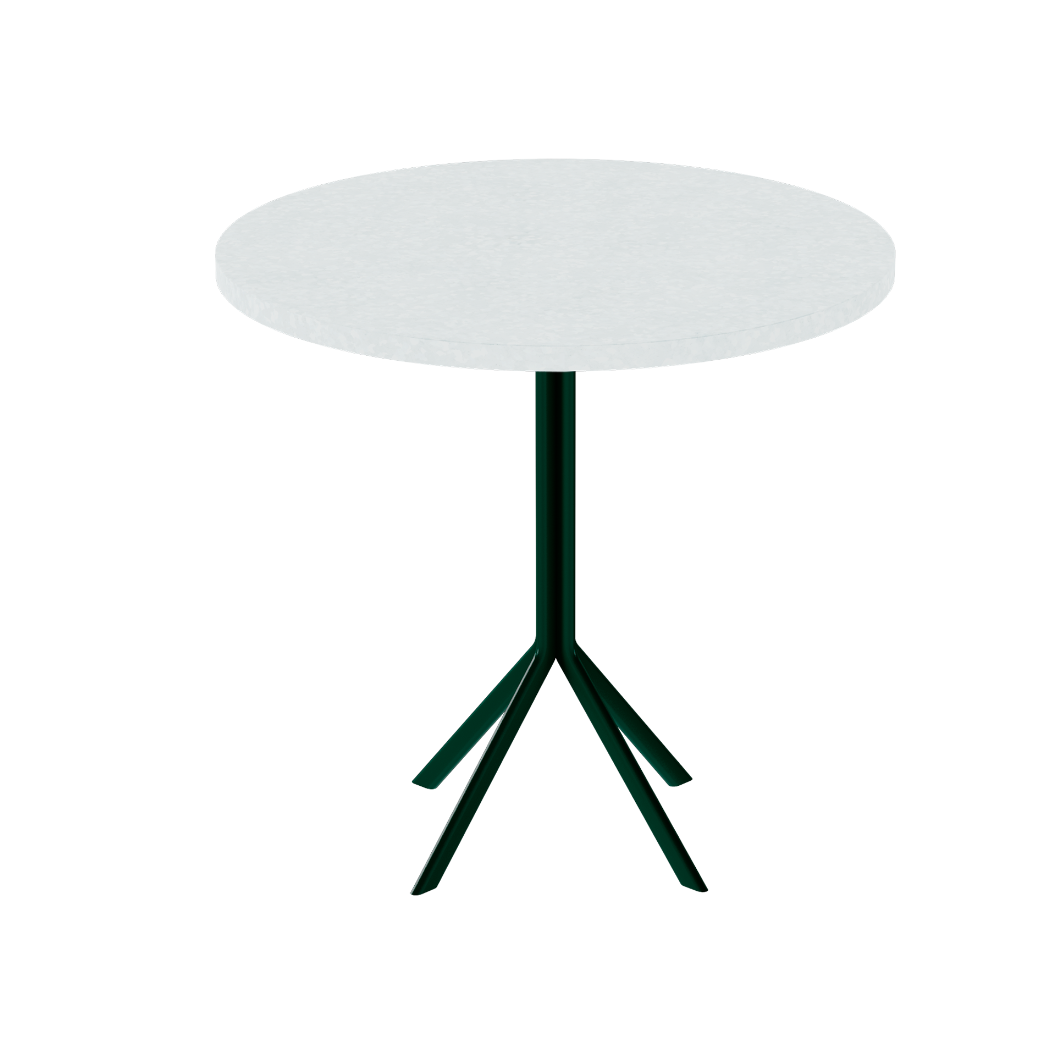 Quadro Cafe Table – 80cm Round – Green / White Chalk Dapple