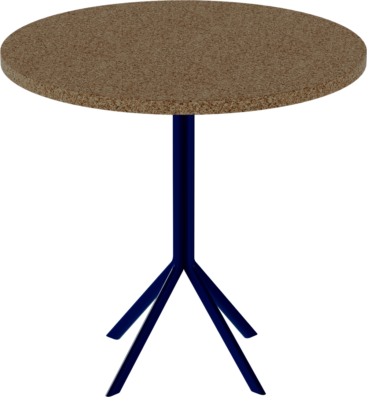 Quadro Cafe Table – 80cm Round – Navy / Grano Natural