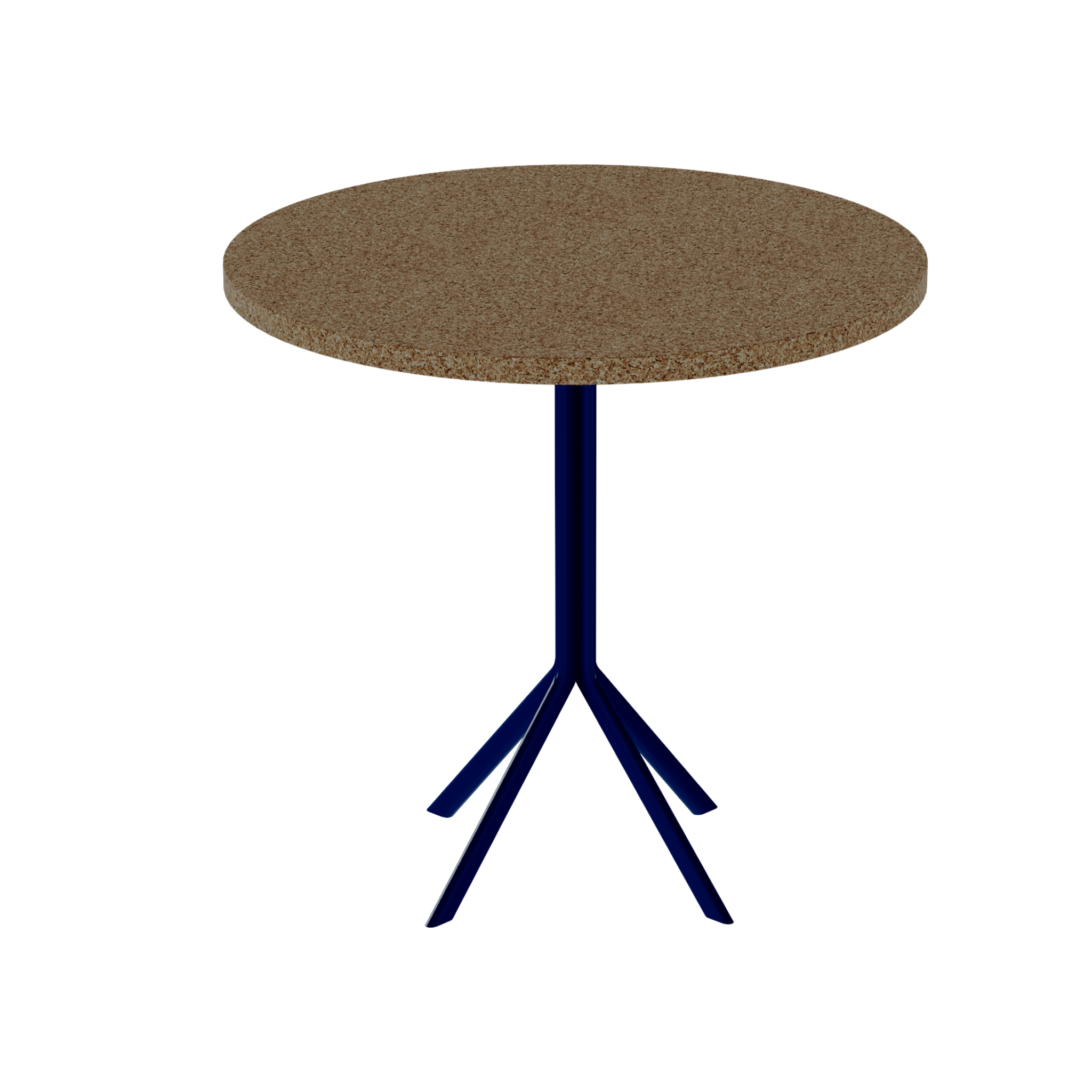 Quadro Cafe Table – 80cm Round – Navy / Grano Natural