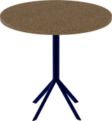 Quadro Cafe Table – 80cm Round – Navy / Grano Natural
